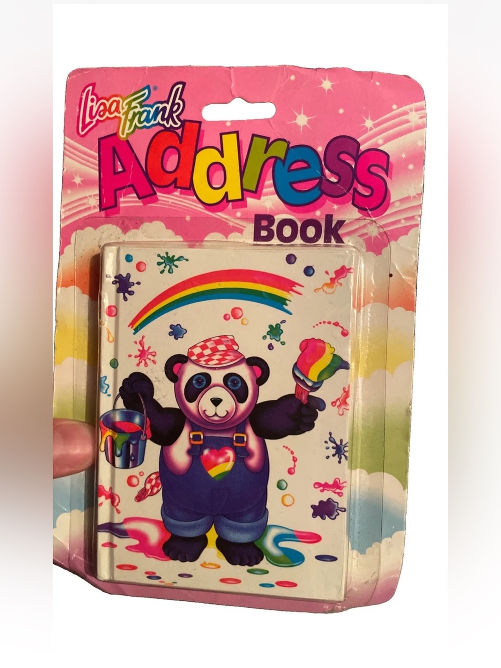 Vintage NEW Lisa Frank Max Splash Mini Address Book Panda Painter NOS